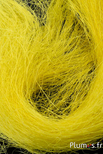 Fibres de sisal - 50 g - jaune vif